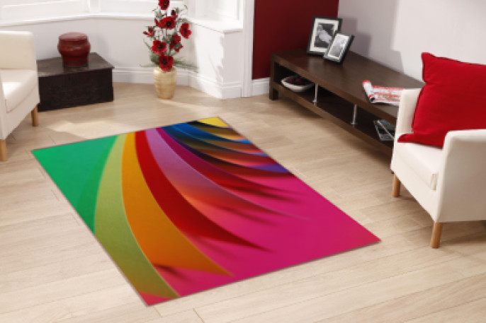 3 Boyutlu Renkli Kağıtlar 2 Dekoratif Halı