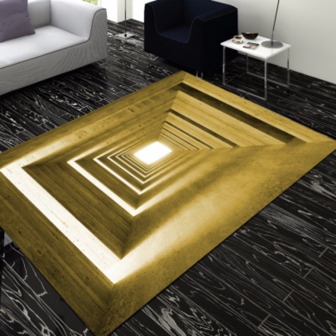 3 Boyutlu Sonsuz Koridor Desenli Dekoratif Halı