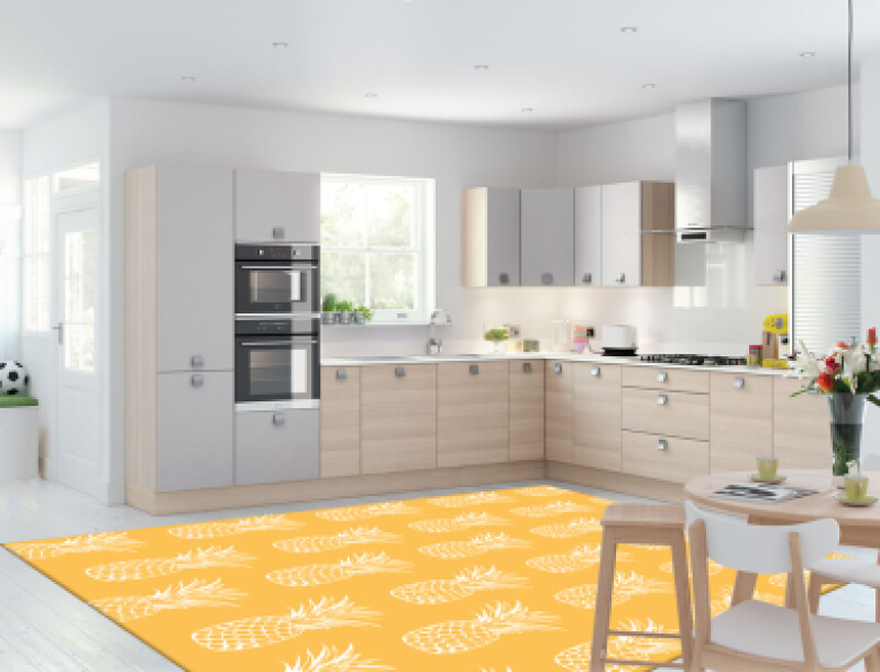 Ananas Dekoratif Mutfak Halısı