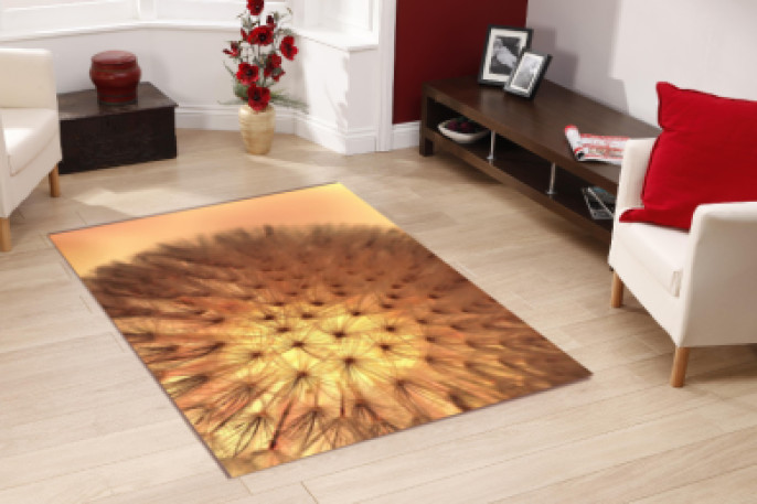 Aslandişi Güneş Yakın Arka Planlı Dekoratif Halı