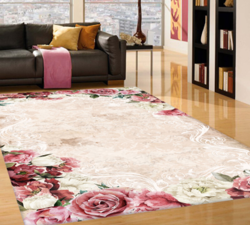 Boyut Çiçek Desenli Halı PL0116