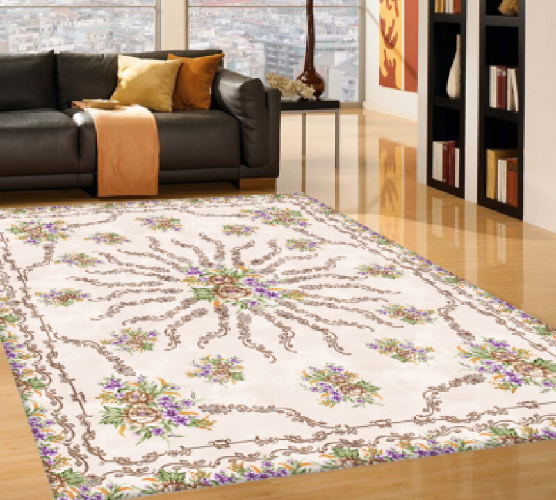 Boyut Çiçek Desenli Halı PL0118