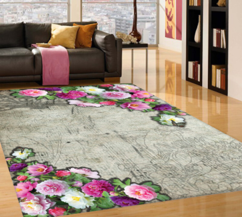 Boyut Çiçek Desenli Halı PL0131