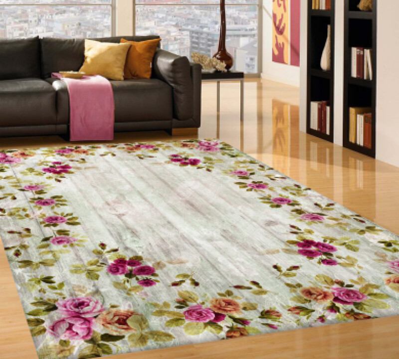 Boyut Çiçek Desenli Halı PL0189