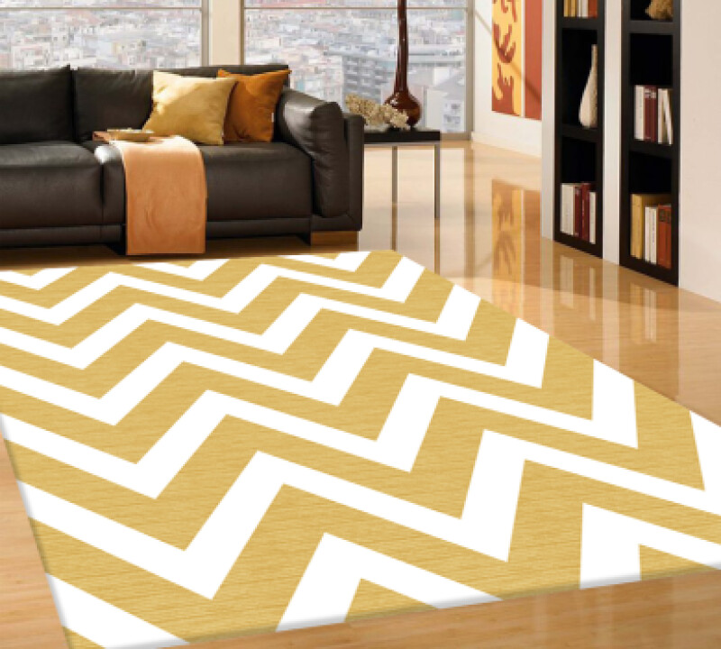 Boyut Krem Zikzak Halı PL0051