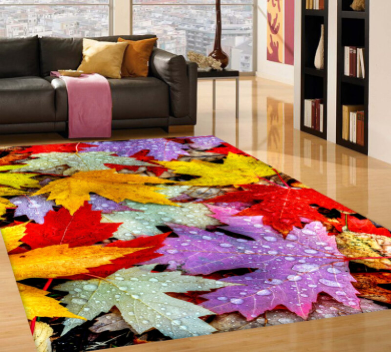 Boyut Yaprak Desenli Halı PL0172