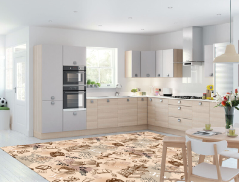 Coffee Tea Dekoratif Mutfak Halısı