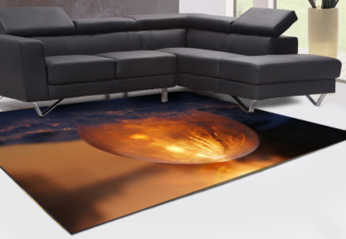 Donuk Kar Kütleleri Dekoratif Halı