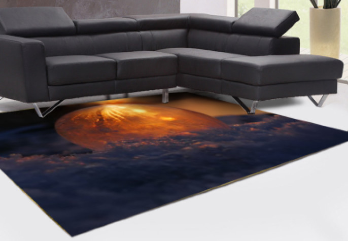 Donuk Kar Kütleleri Dekoratif Halı