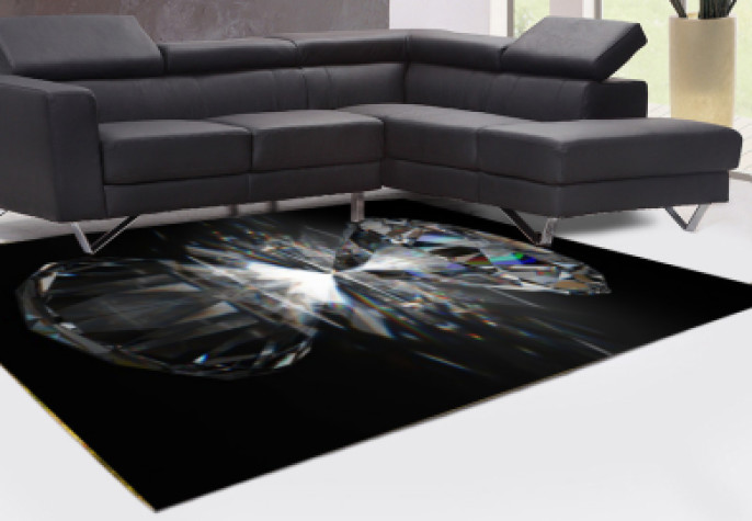 Elmas Kristal Yansıması Dekoratif Halı
