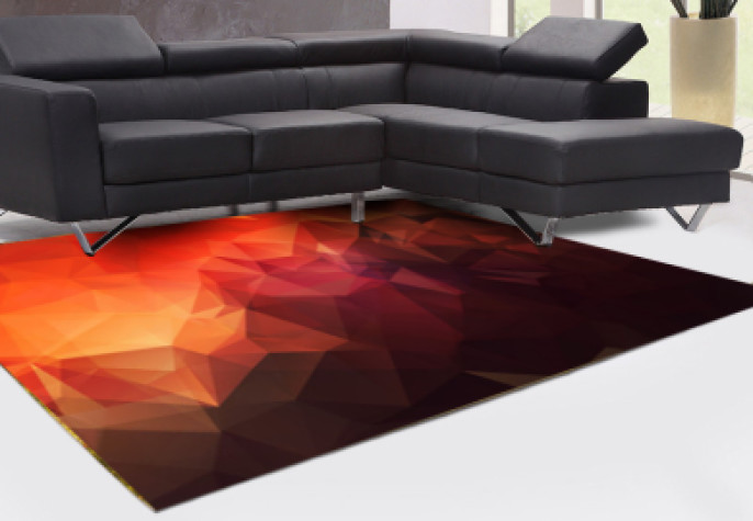 Geometrik şekilli Dekoratif Halı