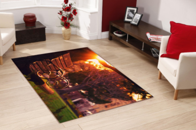 Gün Batımı Bank Dekoratif Halı