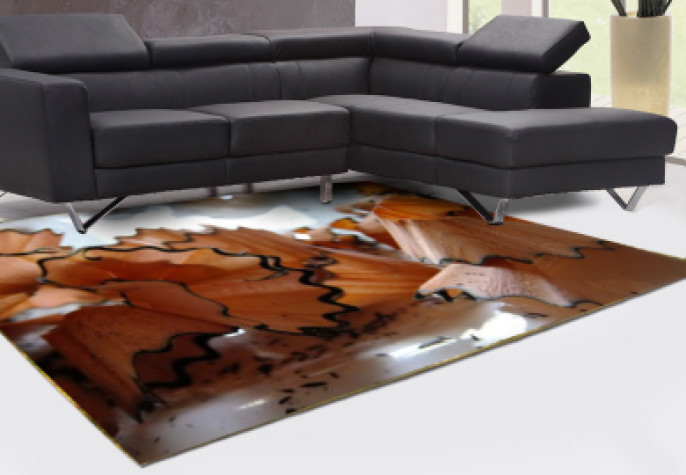 Kalem Atıkları Dekoratif Halı