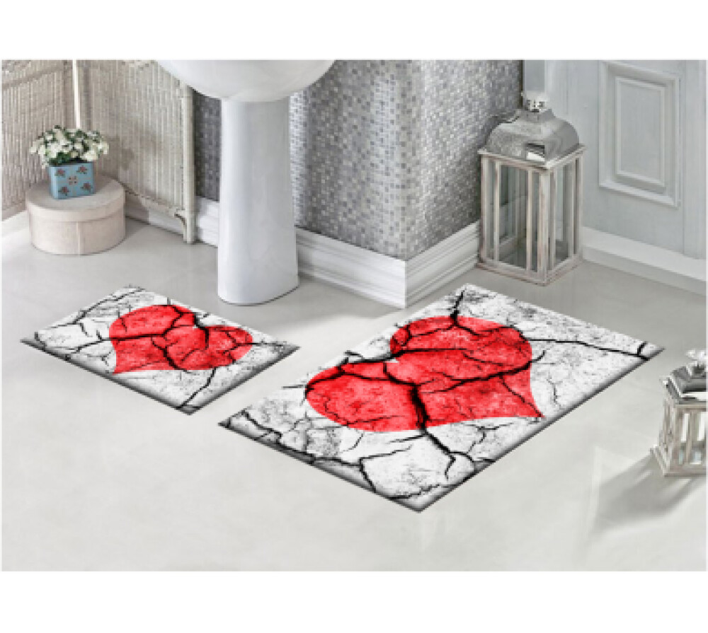 Kalpli İkili Banyo Paspas Seti