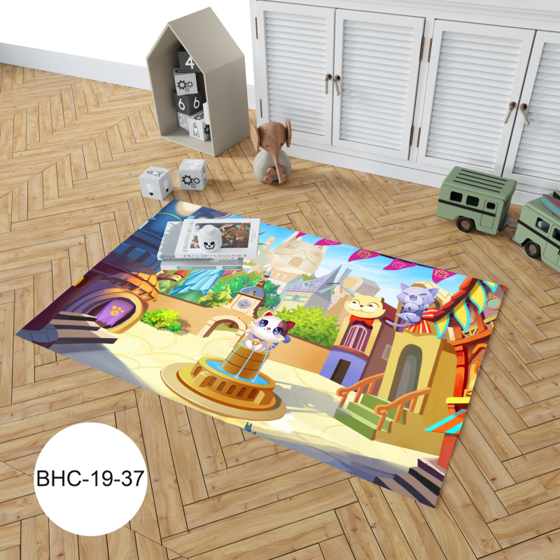 Kedi Kasabası Çocuk Odası Halısı