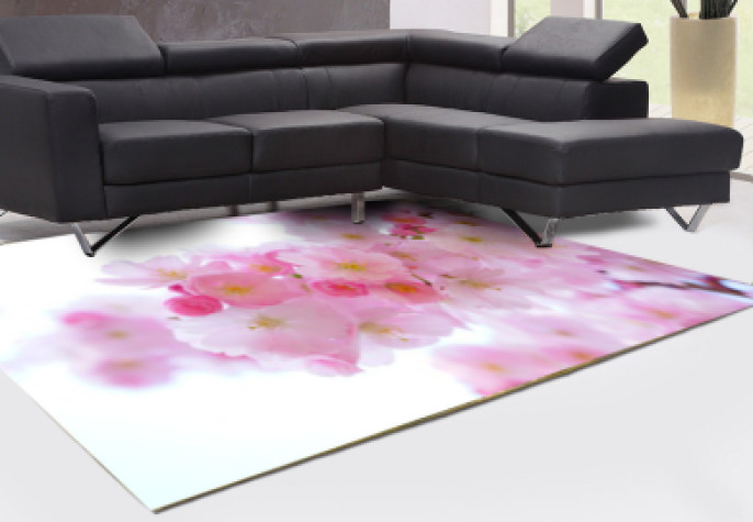 Kiraz Çiçekleri Dekoratif Halı