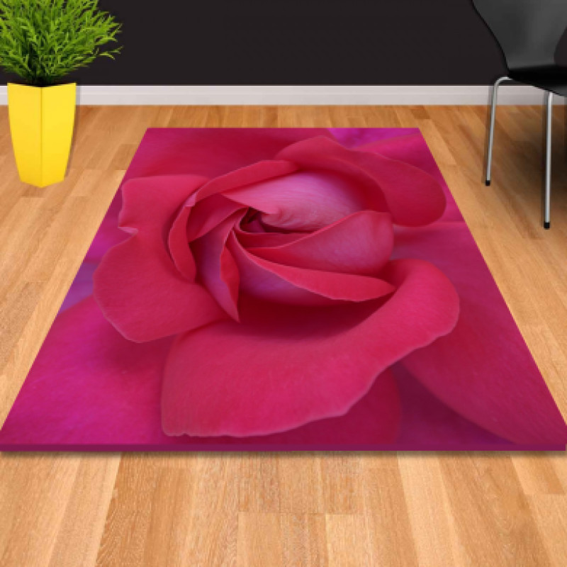 Kırmızı Gül Yakın Plan Dekoratif Halı