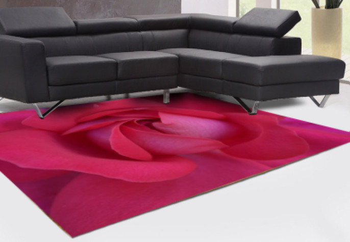 Kırmızı Gül Yakın Plan Dekoratif Halı