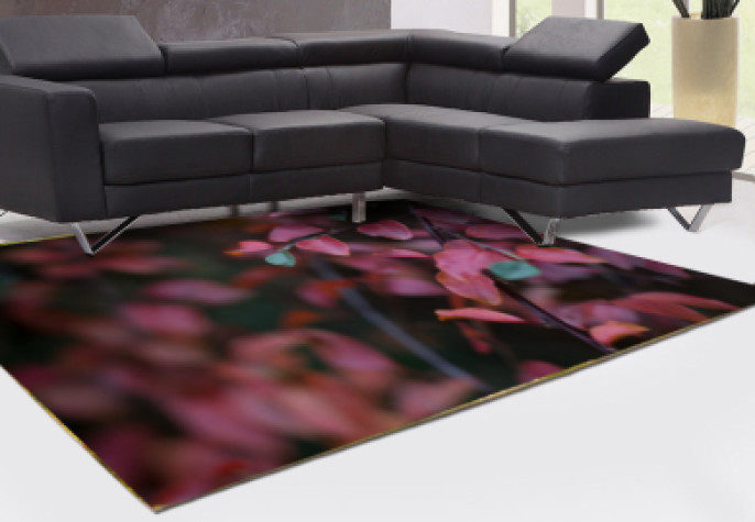 Kırmızı Yapraklar Dekoratif Halı