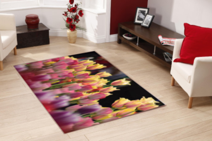 Lale Bahçesi Dekoratif Halı