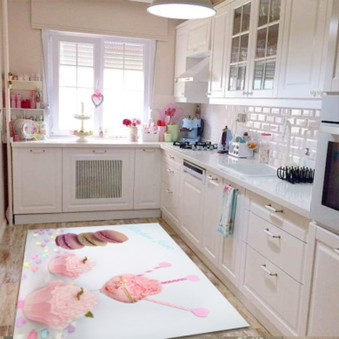 Mutfak Aşkı Kitchen Love Dekoratif Mutfak Halısı