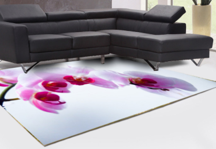 Orkide Çiçeği Dekoratif Halı