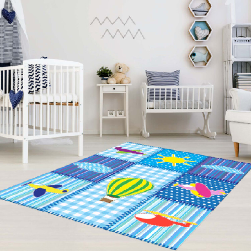 Patchwork Hava Taşıtlı Çocuk Odası Halısı