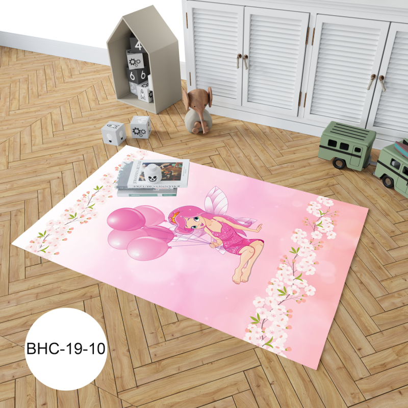 Pembe Peri Kız Çocuk Odası Halısı