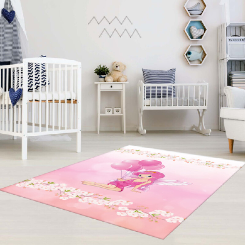 Pembe Peri Kız Çocuk Odası Halısı
