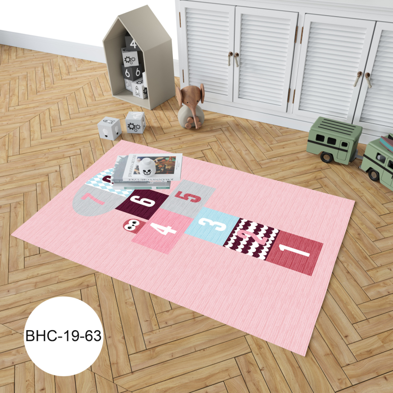 Pembe Seksek Çocuk Odası Halısı