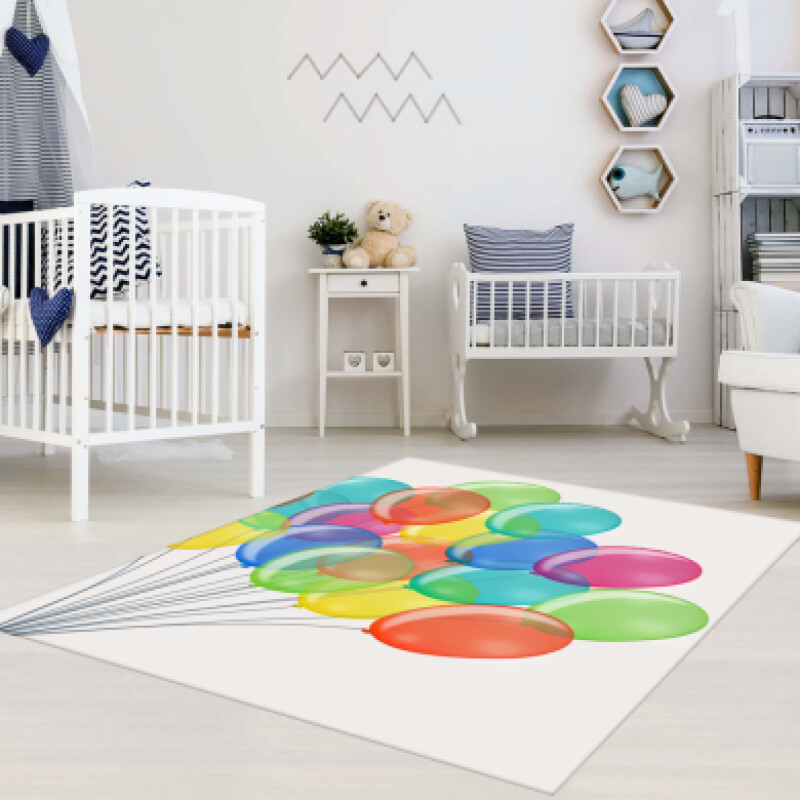Renkli Balonlar Çocuk Odası Halısı