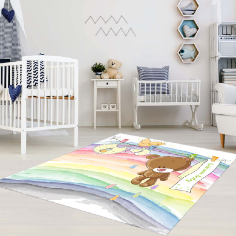 Renkli Bebek Odası Halısı