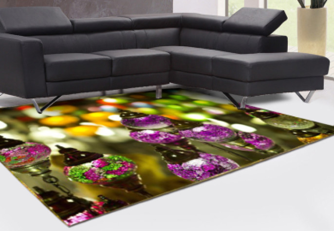 Renkli Lambalar Dekoratif Halı