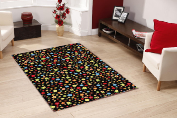 Renkli Papatyalar Dekoratif Halı