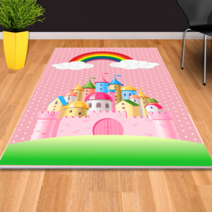 Şato Kalpli Kız Çocuk Odası Halısı