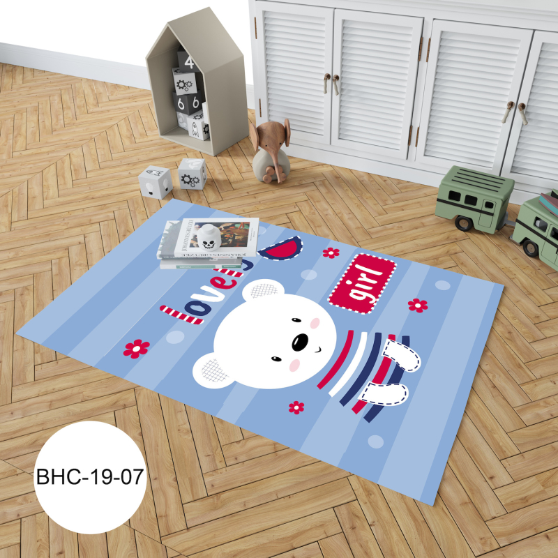 Sevimli Ayıcık Kız Çocuk Odası Halısı