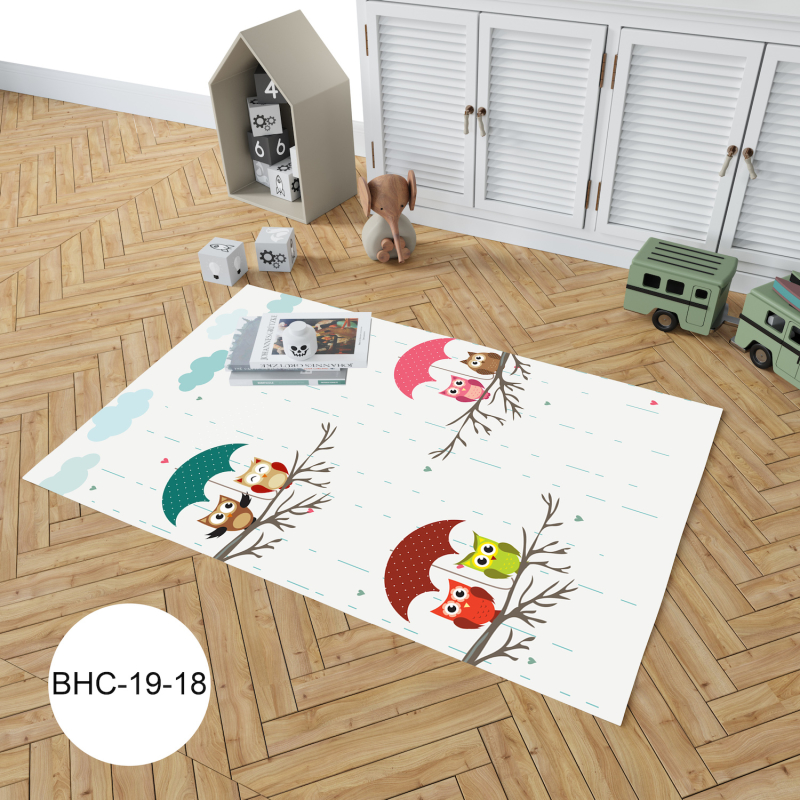 Sevimli Baykuş Çocuk Odası Halısı