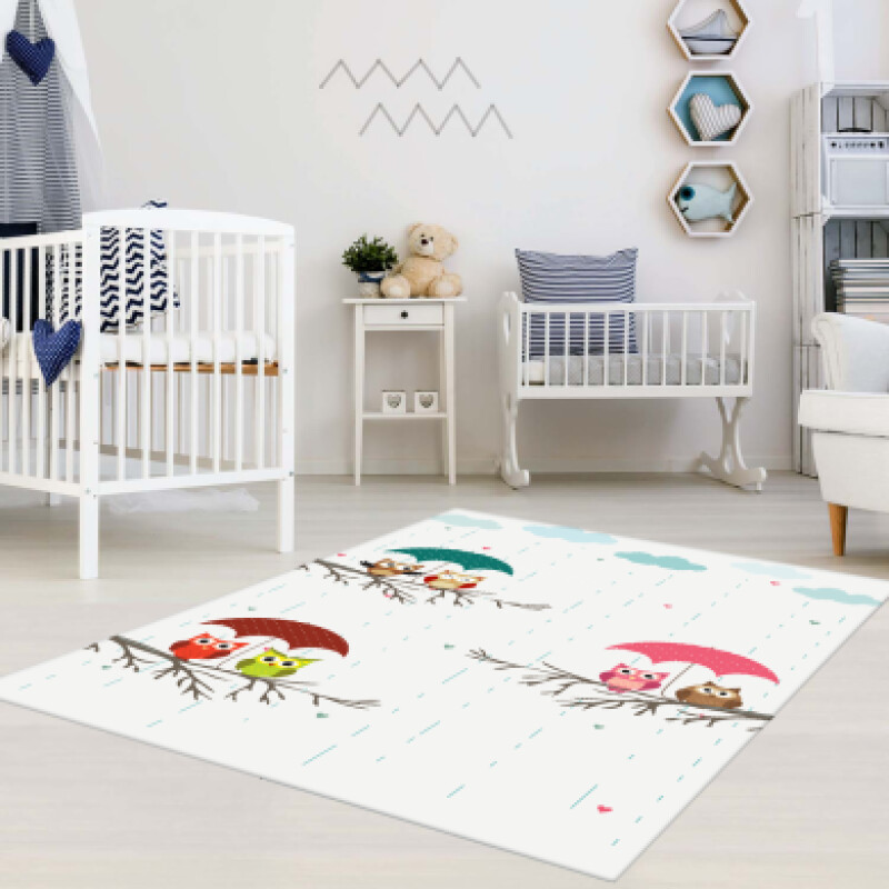 Sevimli Baykuş Çocuk Odası Halısı