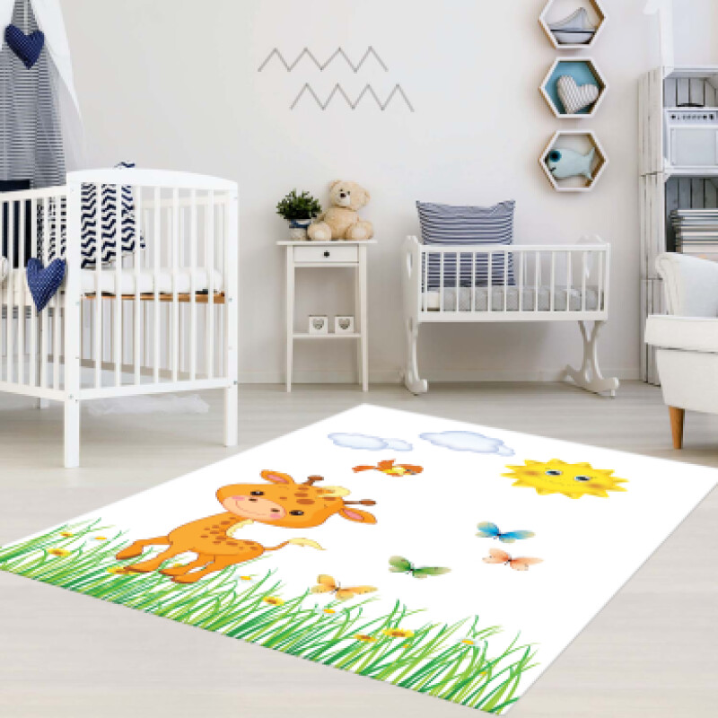 Sevimli Zürafa Çocuk Odası Halısı