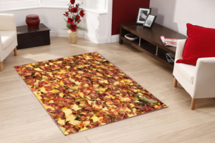 Sonbahar Yaprak Renkleri Dekoratif Halı