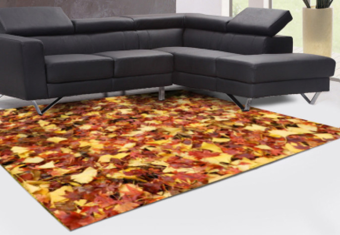 Sonbahar Yaprak Renkleri Dekoratif Halı