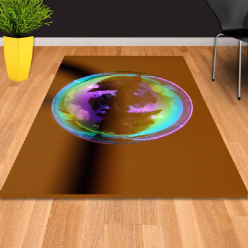 Su Baloncuğu Yansıması Dekoratif Halı