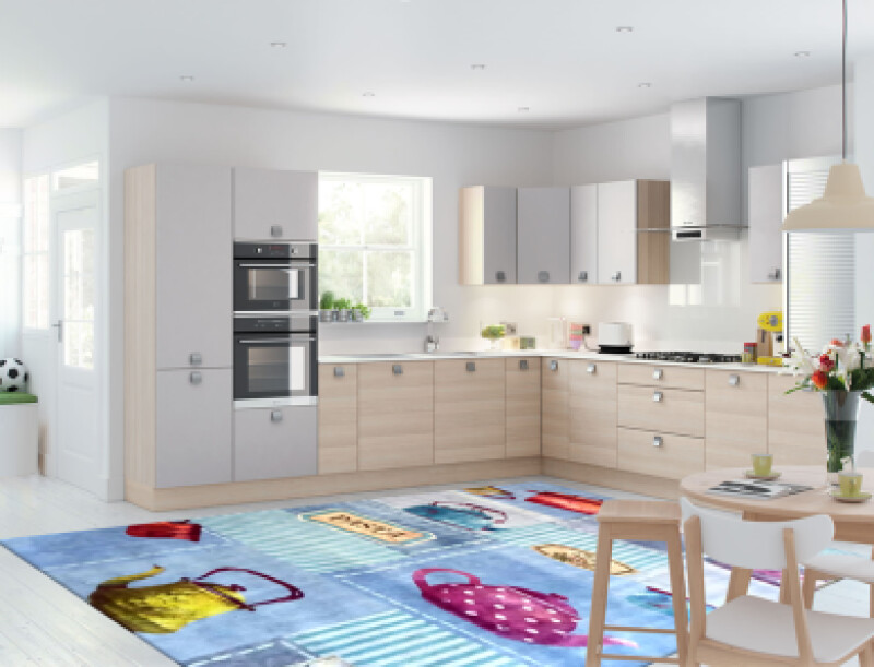 Vintage Dekoratif Mutfak Halısı