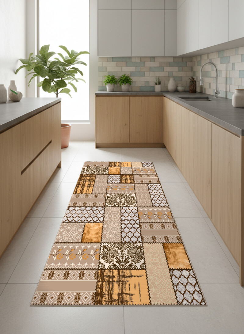 Barok Patchwork Mutfak Halısı