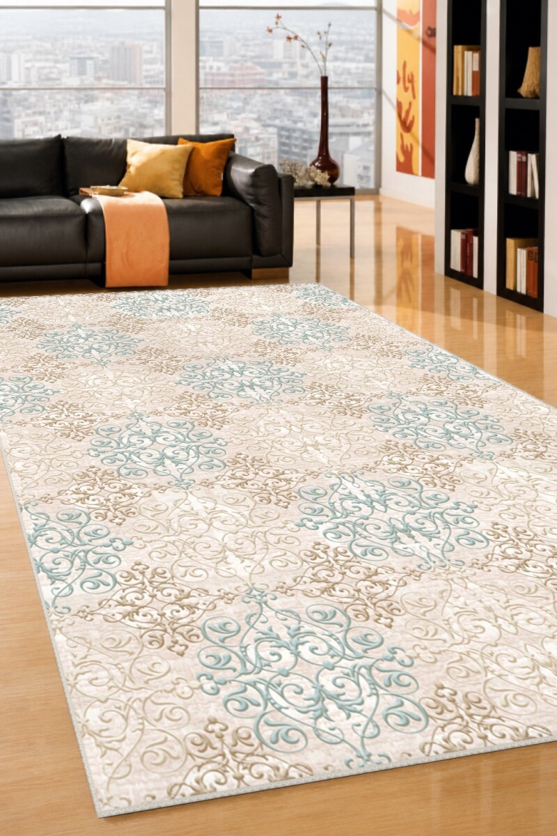 Vintage Boho Arabesk Damask Halı