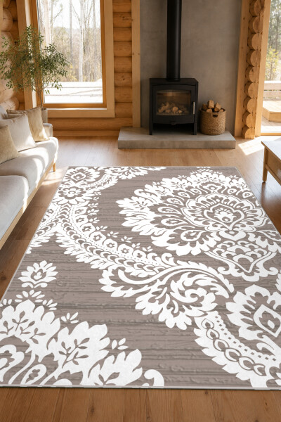 Büyük Damask Madalyon Dekoratif Halı