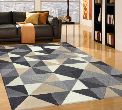 Üçgen Geometrik Modern Dekoratif Halı
