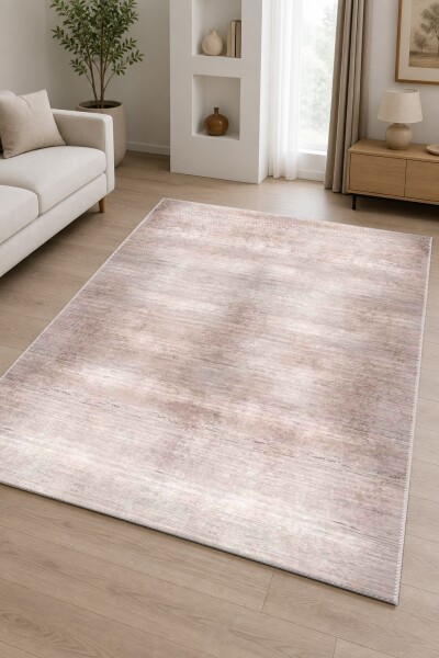 Pudra Pembe Bej Rose Bulutumsu Tie-Dye Sade Düz Zemin Romantik Salon Halısı